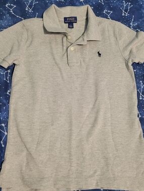 EUC Polo by Ralph Lauren Light Grey Boy's Polo with Navy Logo